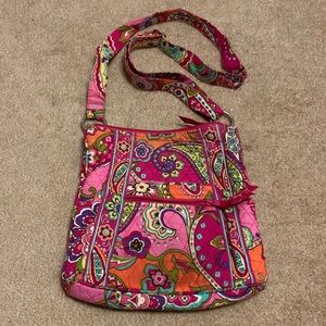 Vera Bradley Iconic Hipster Pink Swirls